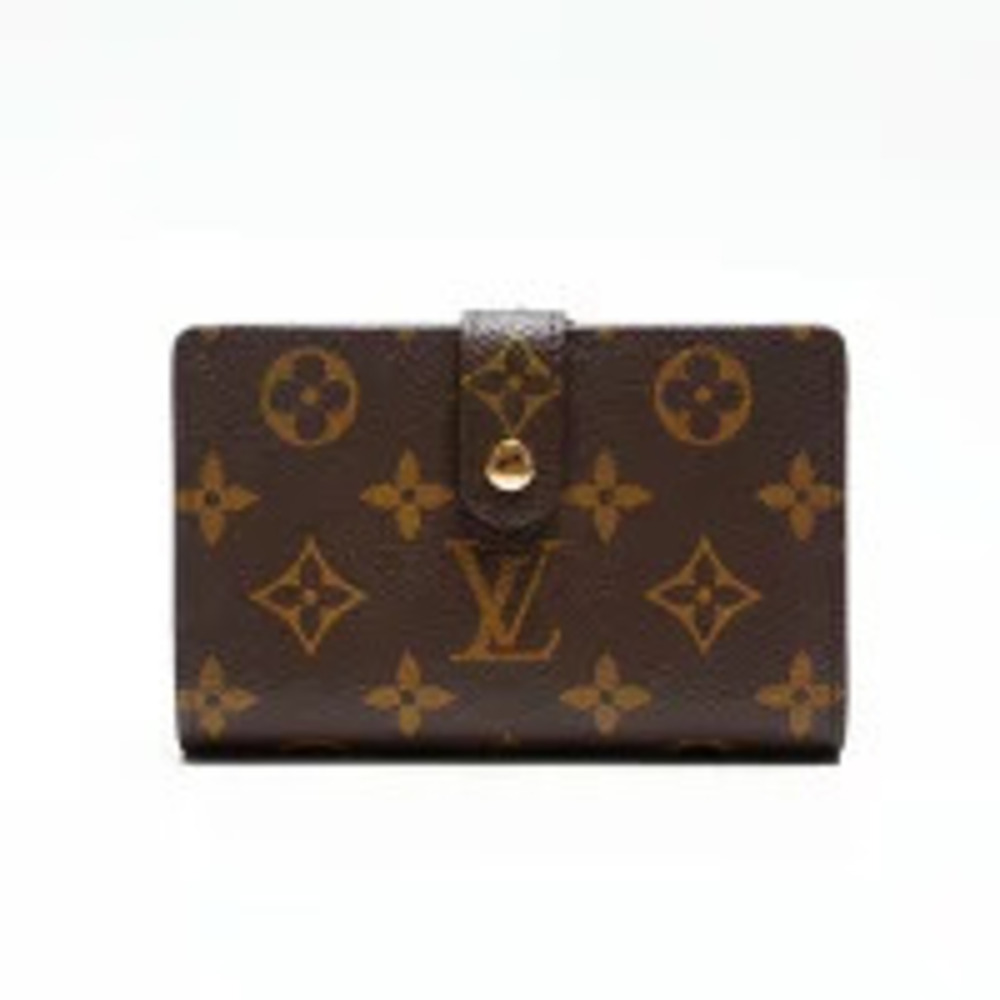 Louis Vuitton Monogram Portemonnaie Billet Viennois Bi fold Wallet Brown